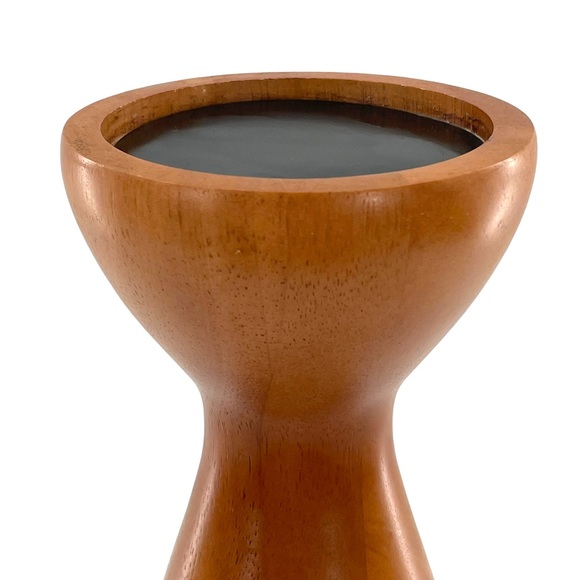 10" Solid Wood Candle Holder with Felt Bottom and Single 3" Candle Width - Picture 7 of 10